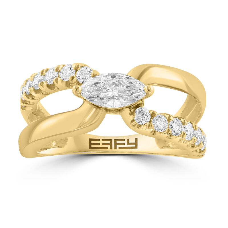 EFFY Lab Grown Diamond Fashion Ring in 14k Yellow Gold image number null